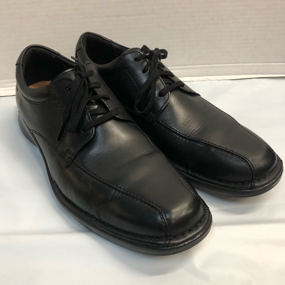 Mens Clarks Kempton Run Black Leather 